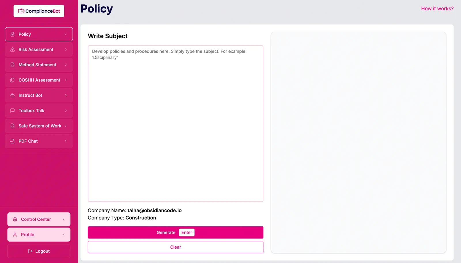 Compliance Bot, AI-accelerated drafting and review of regulatory documents